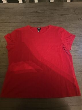 Eileen Fisher Vibrant Red Crewneck Tee
